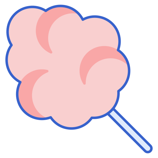Cotton candy Flaticons Lineal Color icon