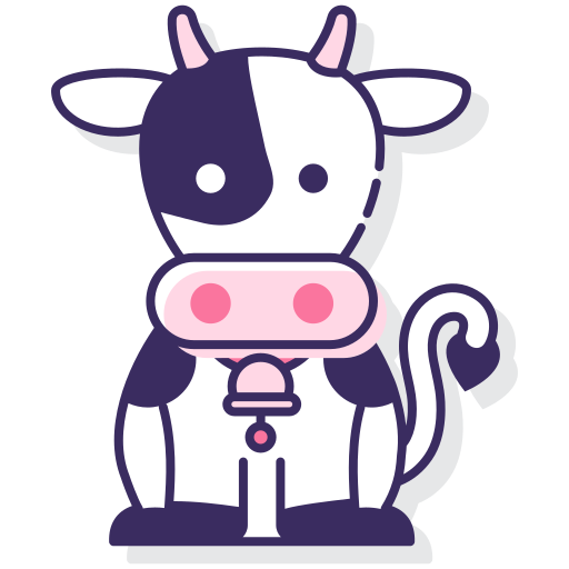 Cow Flaticons Lineal Color icon