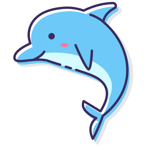Dolphin Flaticons Lineal Color icon