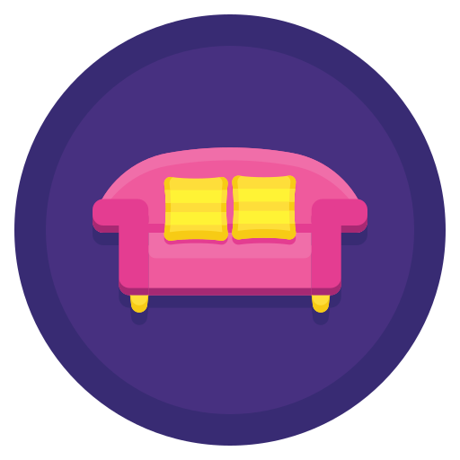 sofa Flaticons Flat Circular icon