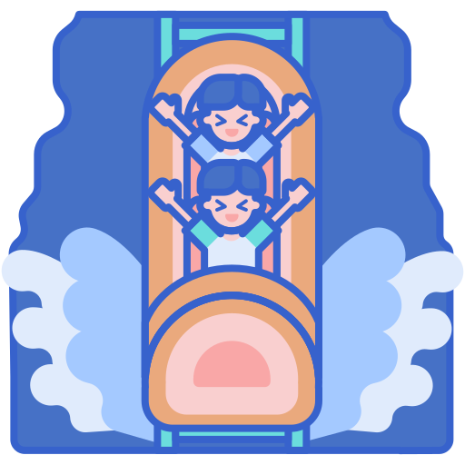 Log flume Flaticons Lineal Color Ícone