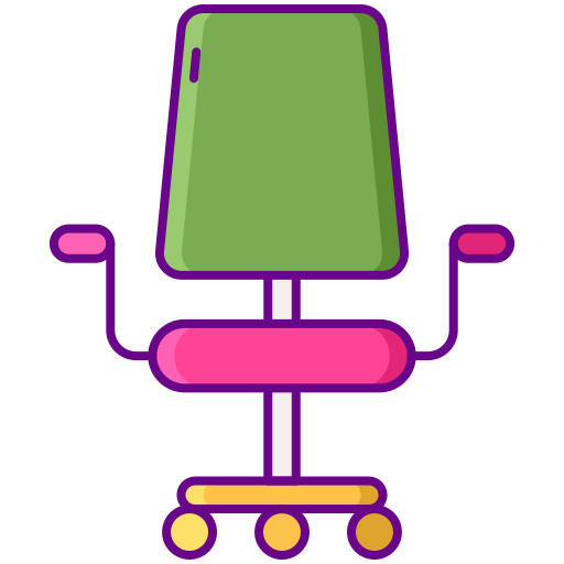 silla de escritorio Flaticons Lineal Color icono