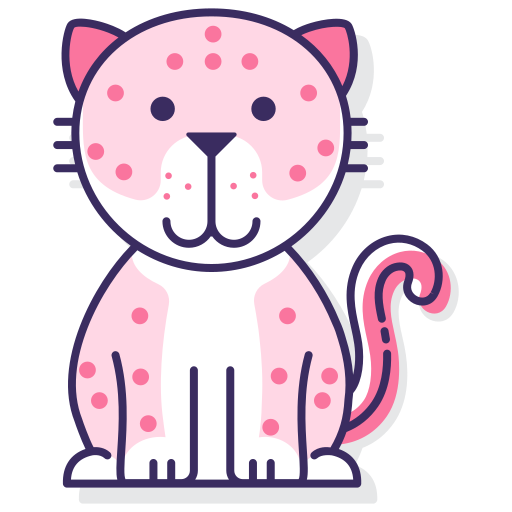 Leopard Flaticons Lineal Color icon