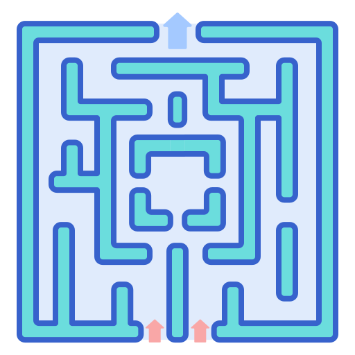 Labyrinth Flaticons Lineal Color icon