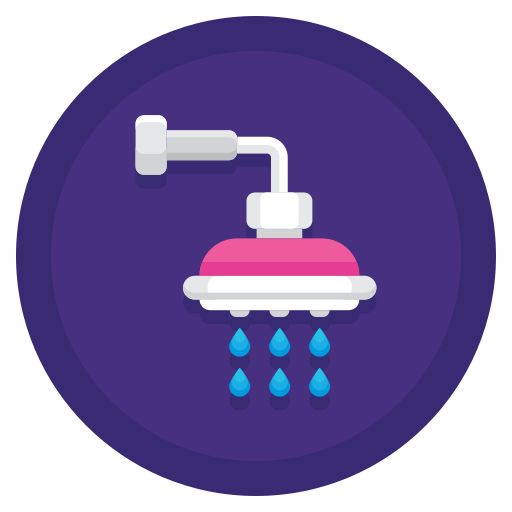 シャワー Flaticons Flat Circular icon