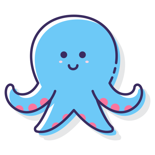 Octopus Flaticons Lineal Color icon