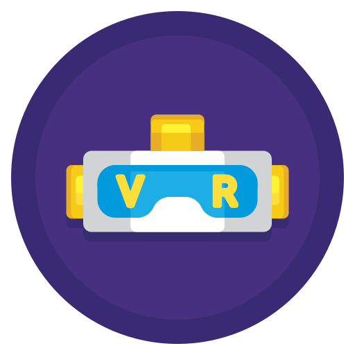virtual reality-bril Flaticons Flat Circular icoon