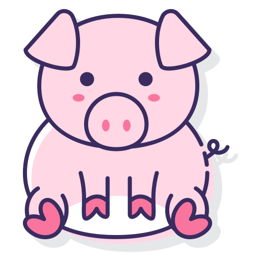 Pig Flaticons Lineal Color icon