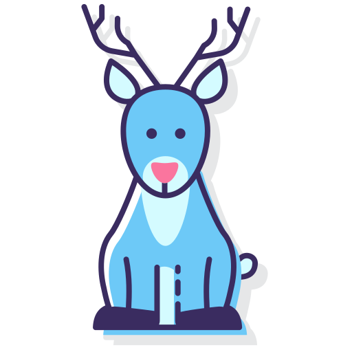 Reindeer Flaticons Lineal Color icon