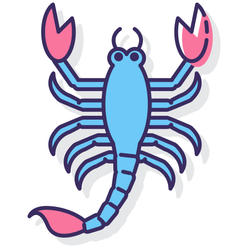 Scorpion Flaticons Lineal Color icon