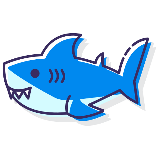 Shark Flaticons Lineal Color icon