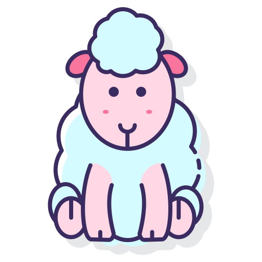 mouton Flaticons Lineal Color Icône