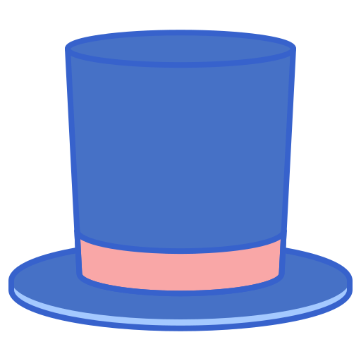 Top hat Flaticons Lineal Color icon