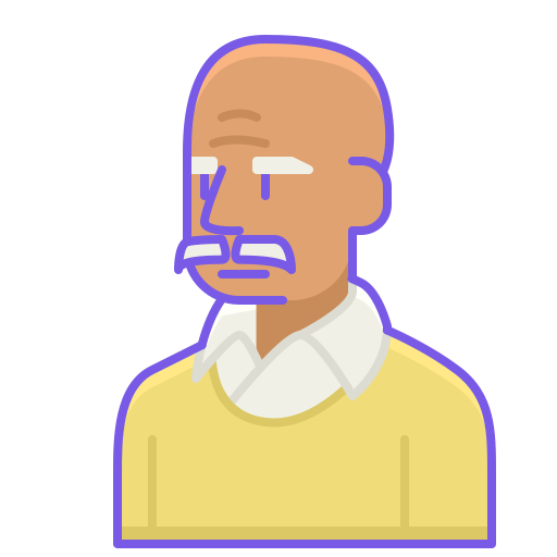 Old man Flaticons Lineal Color icon