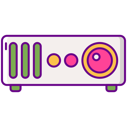 proyector Flaticons Lineal Color icono