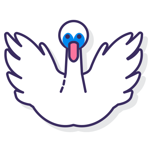 Swan Flaticons Lineal Color icon