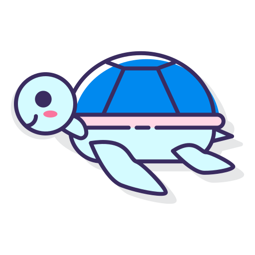 Turtle Flaticons Lineal Color icon