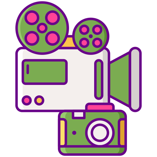 비디오 카메라 Flaticons Lineal Color icon