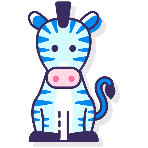 zebra Flaticons Lineal Color icoon