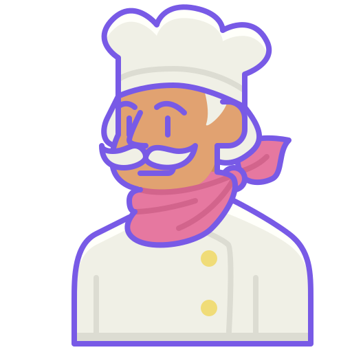 szef kuchni Flaticons Lineal Color ikona