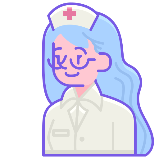 infirmière Flaticons Lineal Color Icône