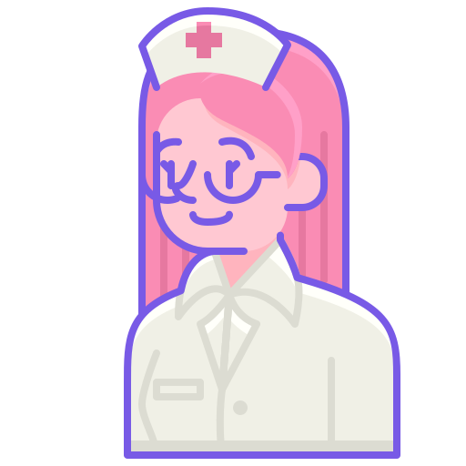 Медсестра Flaticons Lineal Color иконка