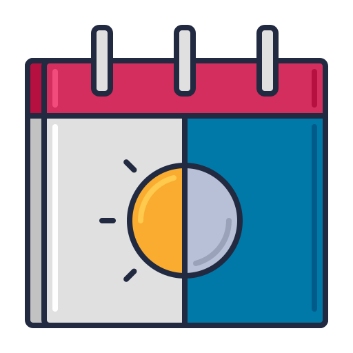 kalendarz Flaticons Lineal Color ikona