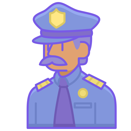 polizist Flaticons Lineal Color icon
