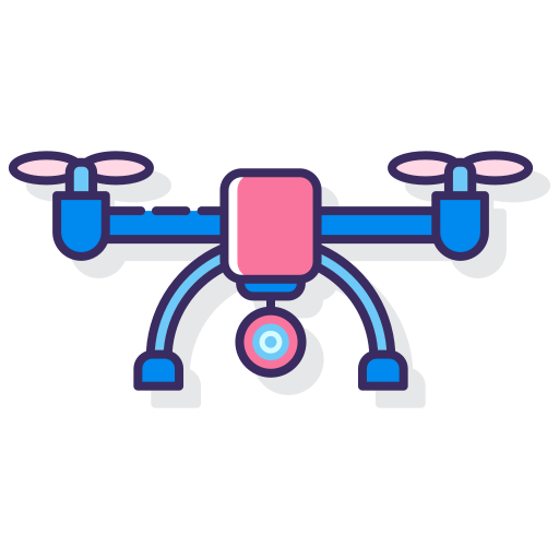 drone Flaticons Lineal Color Ícone