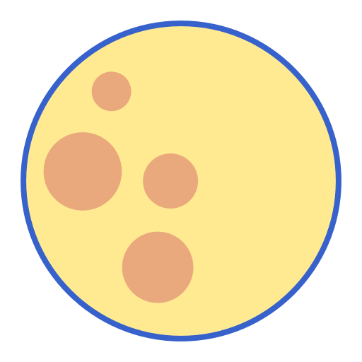 luna piena Flaticons Lineal Color icona