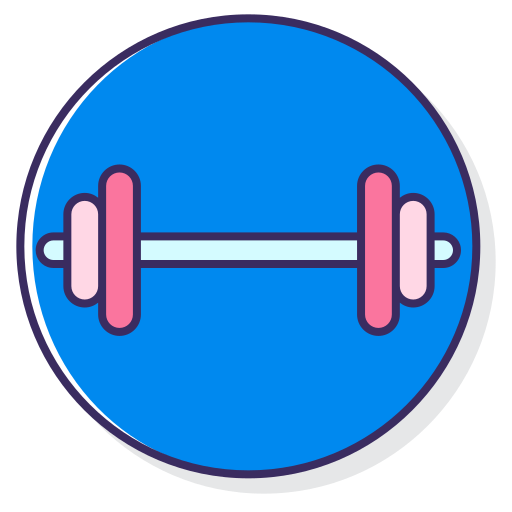 Dumbbell Flaticons Lineal Color icon