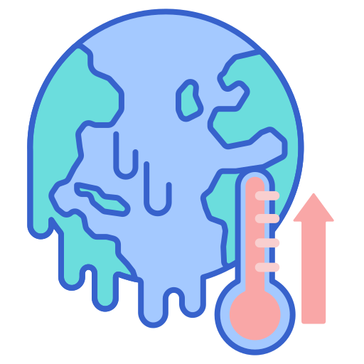 réchauffement climatique Flaticons Lineal Color Icône