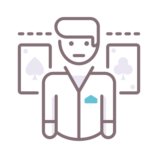 Poker face Flaticons Lineal Color icon