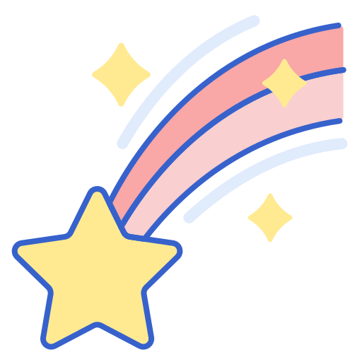 stella cadente Flaticons Lineal Color icona
