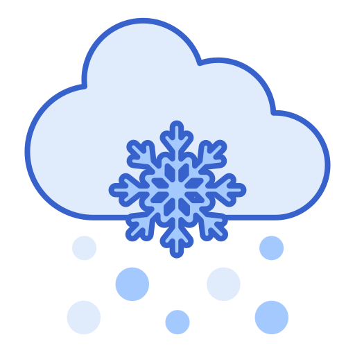 Снегопад Flaticons Lineal Color иконка