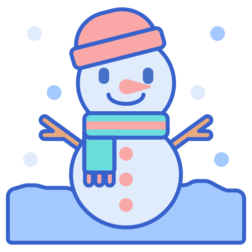 눈사람 Flaticons Lineal Color icon