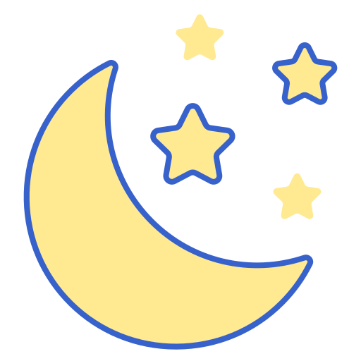 Noche Flaticons Lineal Color icono