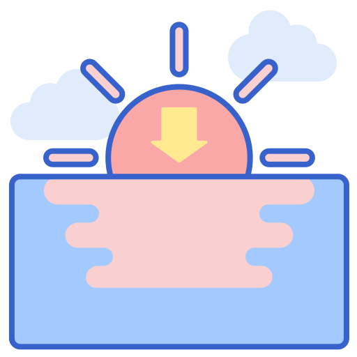 Sunset Flaticons Lineal Color icon