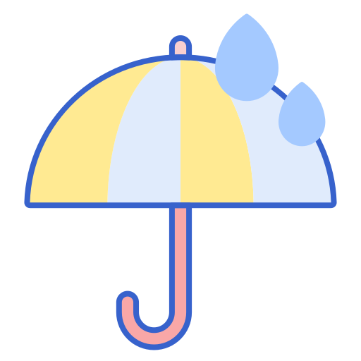 우산 Flaticons Lineal Color icon