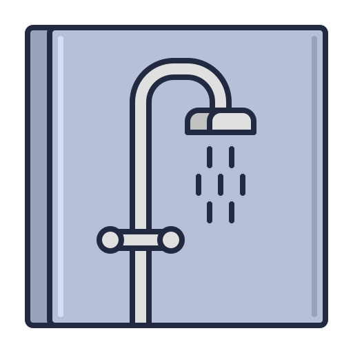 dusche Flaticons Lineal Color icon