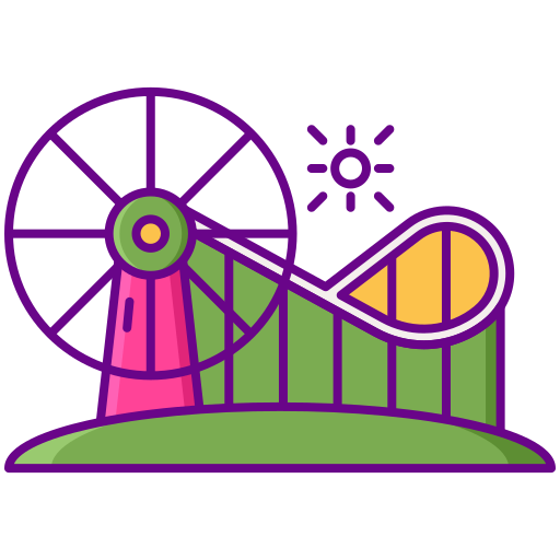 attractiepark Flaticons Lineal Color icoon