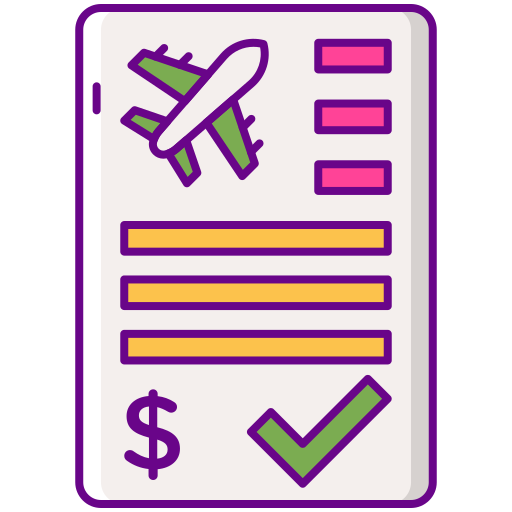 Airplane Flaticons Lineal Color icon
