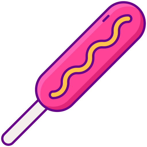 Corn dog Flaticons Lineal Color icon
