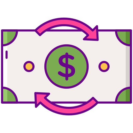 devolución de dinero Flaticons Lineal Color icono