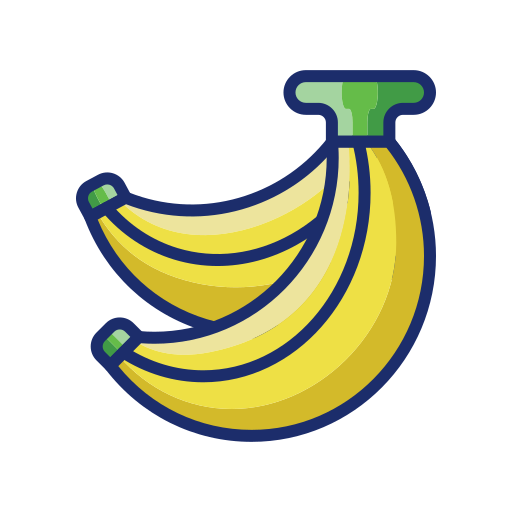 Banana Flaticons Lineal Color Ícone