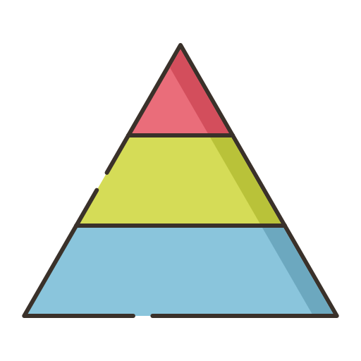 piramide grafiek Flaticons Lineal Color icoon