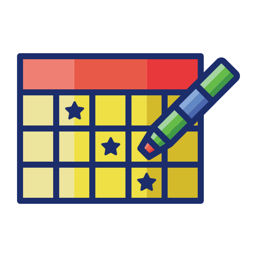 Bingo Flaticons Lineal Color icon