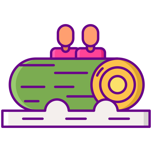 Log flume Flaticons Lineal Color icon