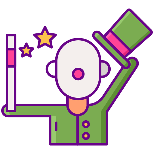Magician Flaticons Lineal Color icon