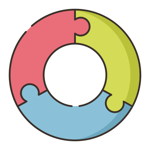 wykres kołowy Flaticons Lineal Color ikona